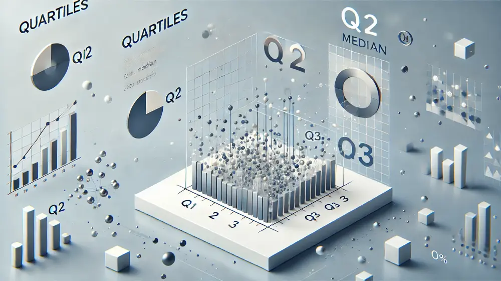 Titelbild für den Beitrag über die Quartile Q1 Q2 und Q3 innerhalb eines Datensatzes